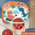 thumbnail image 4 of Basketball Hoop Indoor with Electronic Scorer and Sound, Mini Basketball Hoop Set with Ring Toss Game, 4 of 8