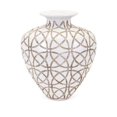 thumbnail image 1 of IMAX 95213 Kelsang Short Earthenware Vase, White, 1 of 1