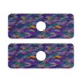thumbnail image 7 of Yayeee Faucet Mat for Kitchen Sink 14.7" Diatomite Long Splash Guard Pad, Purple Waves Pattern, 2 Pack, 7 of 7