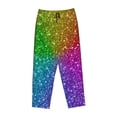 thumbnail image 4 of Sigee Colorful Glitter Print Women's Soft Pajama Pants - Breathable and Comfortable Lounge Sleep Bottoms with Elastic Waistband and Pockets-, 4 of 9