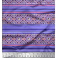 thumbnail image 1 of Soimoi Rayon Tissu Rayure & Mandala Kaléidoscope Tissu Imprimé par la Cour 56 Pouces de Large, 1 of 3