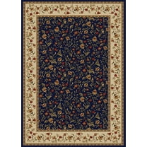 Vitaly Rafiqi Area Rug 1593 Navy Blue Italian Bordered 7' 9" x 11' Rectangle