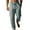 A-Green, variant on Wyobmus Mens Casual Pants Drawstring Elastic Waist Pants Linen Summer Beach Pants With Pocket A-Green