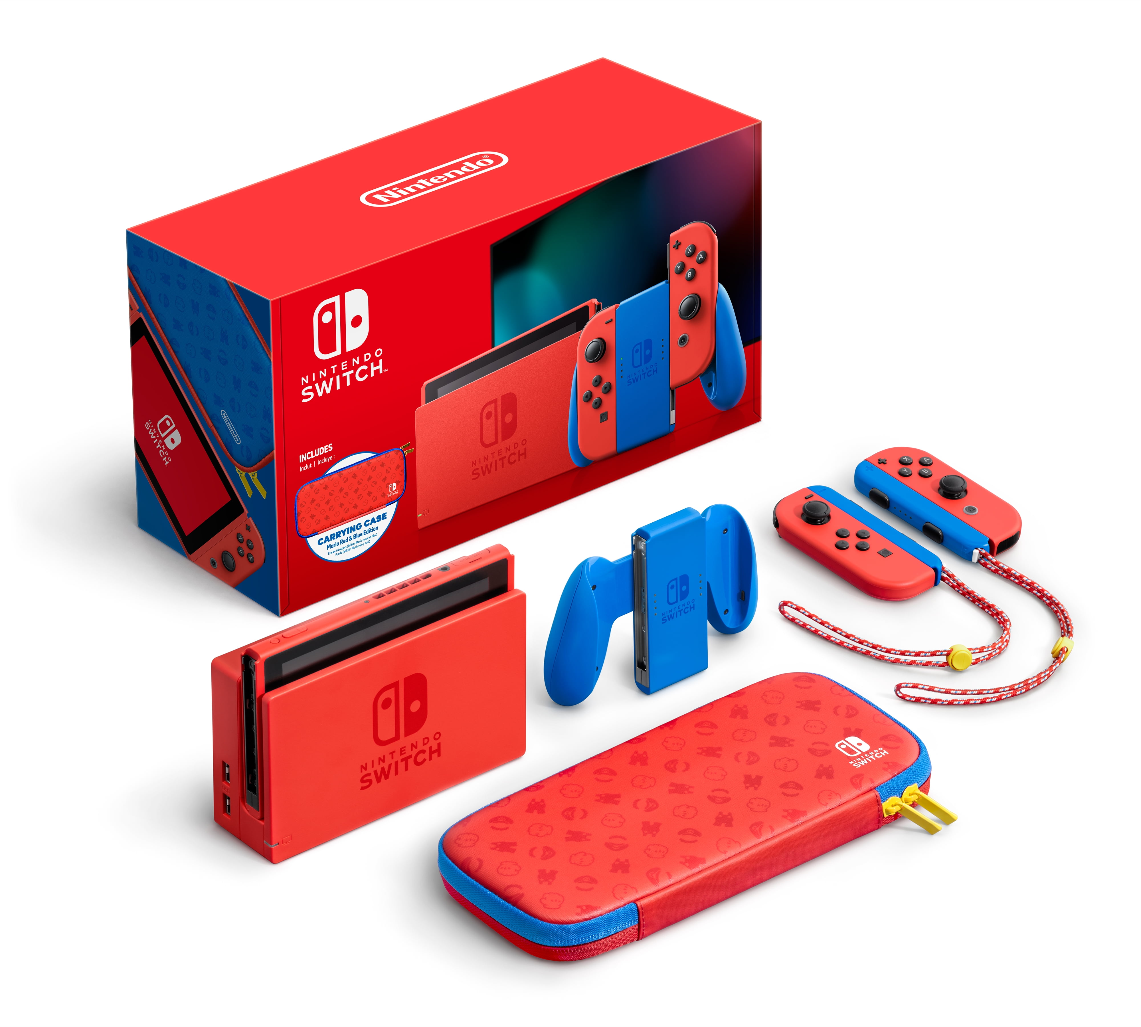 zakdoek aanvaardbaar koken Nintendo Switch, Mario Red & Blue Edition - Walmart.com