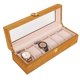 thumbnail image 5 of Caja de exhibición de reloj ANGGREK, madera, 6 rejillas, antideslizante, con ventana transparente, 5 of 8