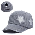 thumbnail image 1 of Women Cowboy Star Printing Sun All Baseball Hat, 1 of 5