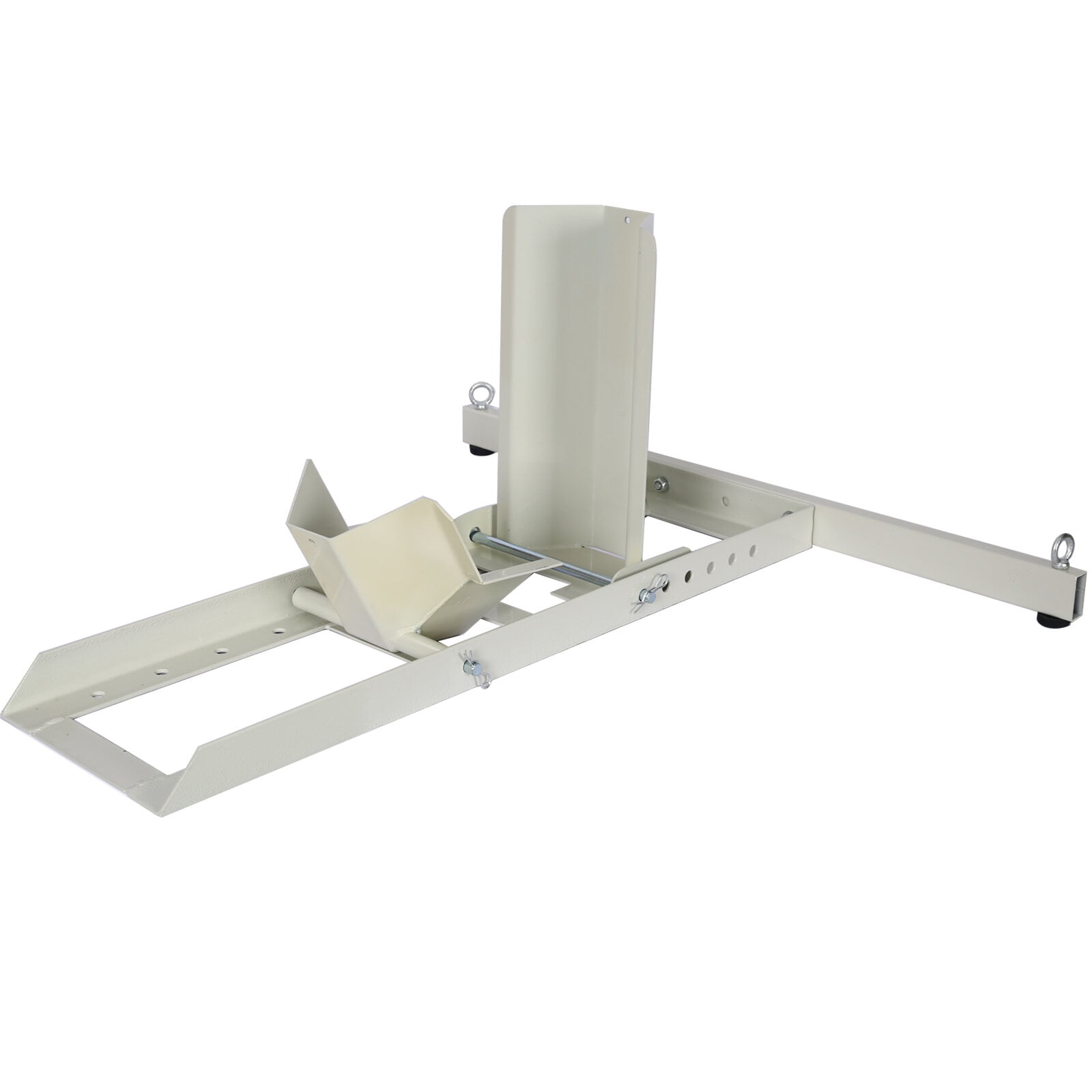 , 1800 Lb. Capacity Motorcycle Stand/Wheel Chock,adjustable heavy duty with 4 sets tie down, Gray ,Steel ,