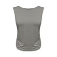 thumbnail image 6 of OIOLOYJM Women's Workout Tank Tops Lightweight Sleeveless Workout Tops Side Ruched Yoga Athletic Running Shirts Elegant Casual Gym Cozy Clothes Gray XL, 6 of 6