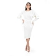 thumbnail image 5 of Vestido de punto con cinto Roman Fashion /Juvenil, 31135 (Blanco) blanco G, 5 of 5