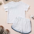 thumbnail image 6 of TOWED22 Little Girls Summer Clothes Set Teen Girls 2-Piece Outfit Casual T-Shirt + Shorts Size 6-12 Years White,4-5 Y, 6 of 9