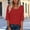 Red women plus size 3/4 sleeve t shirt a1, variant on Yrmaups Loose Fit 3/4 Sleeve T Shirt for Women Plus Size, Casual Round Neck Button Down Blouse, Soft Stretch Basic Tee for Vacation Office Home Daily Wear, White XL
