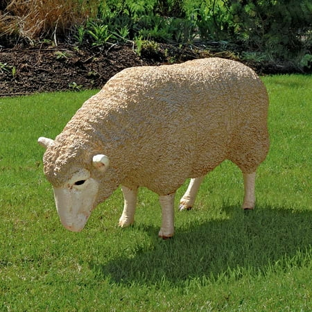 Design Toscano Merino Ewe Life-Size Sheep Statue: Head Down