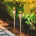 thumbnail image 3 of ORDDIART 2Pcs Garden Torch Lamp Flickering Light Bamboo Beige Outdoor Lighting Families, 3 of 8