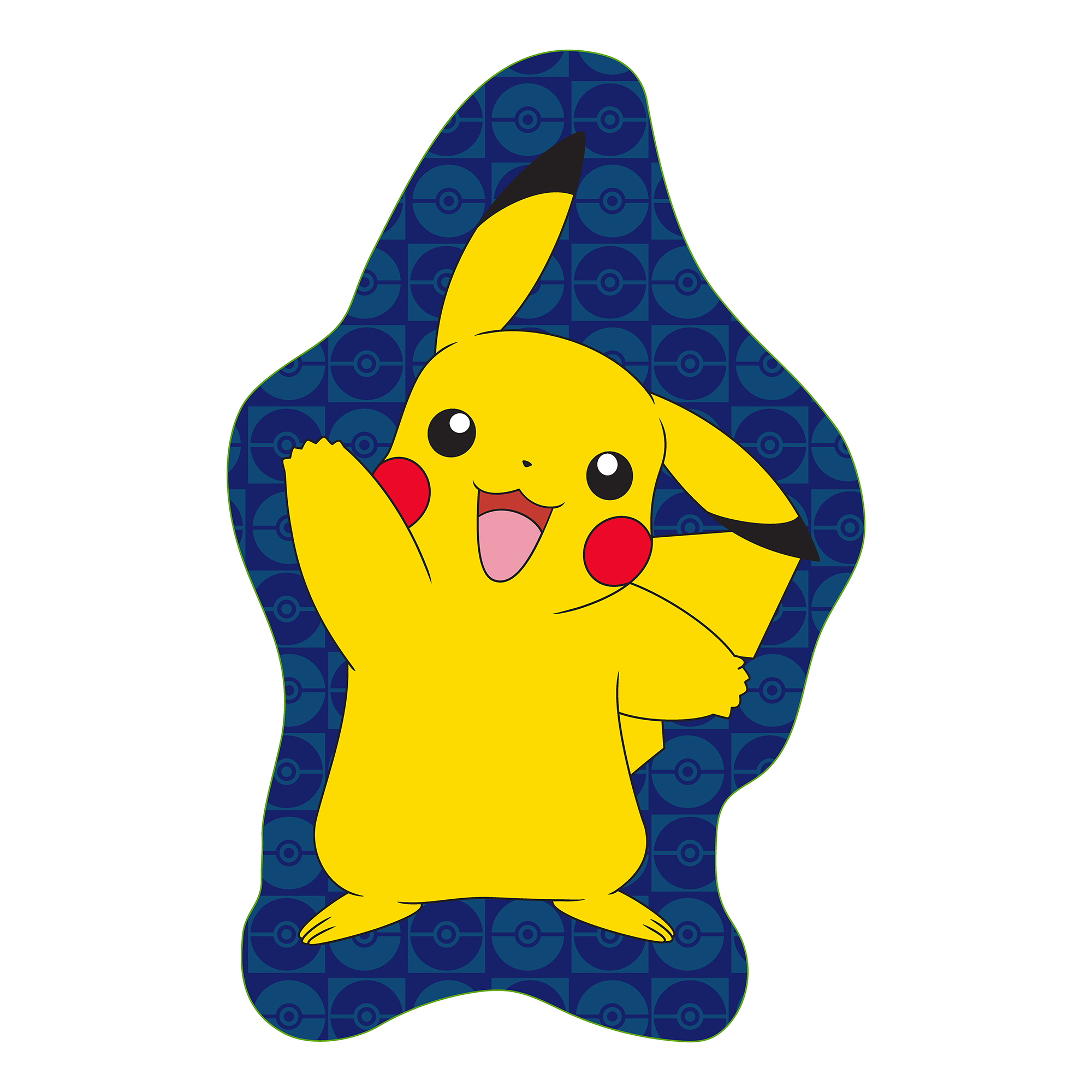 Pokémon 36" x 56" Kids Pikachu Shaped Beach Towel, 1 Each