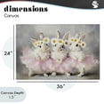 thumbnail image 4 of Stupell Industries Contemporary Dancing Bunnies in Tutus Canvas Art, 36 x 24, by Tina LeCour, 4 of 8