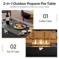 thumbnail image 3 of Giantfurnni Outdoor 50000 BTU Propane Fire Pit Table 42 INCH, 2 in 1 Outdoor Gas Fireplace Black, 3 of 10