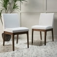 thumbnail image 4 of GDF Studio Paio Indoor Mid-Century Fabric Dining Chair, Set of 2, Light Beige, 4 of 6