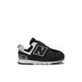 thumbnail image 2 of Zapatillas New Balance 574 V1 para bebés, color negro y plateado, con cierre de gancho, 2 of 9
