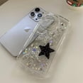 thumbnail image 6 of for iPhone 15 Pro Max Case Bling Stars 3D Hearts Diamond Twinkle Star Glitter Y2K Spark Luxury Girly Aesthetic Personalized Design for Women Girls Teens TPU Case, 6.7", Clear, 6 of 14