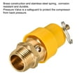 thumbnail image 4 of Uxcell 3/8PT Male Threaded 225 PSI Air Compressor Pressure Valve Yellow Hat, 4 of 5