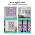 thumbnail image 6 of Window Privacy Film Purple Boho Stained Glass Window Film Decorative Sun Block Window Cover Ethnic Geometric Middle Century Art Window Clings Static Adhesive Sticker for Bathroom 35.4"x78.7", 6 of 7