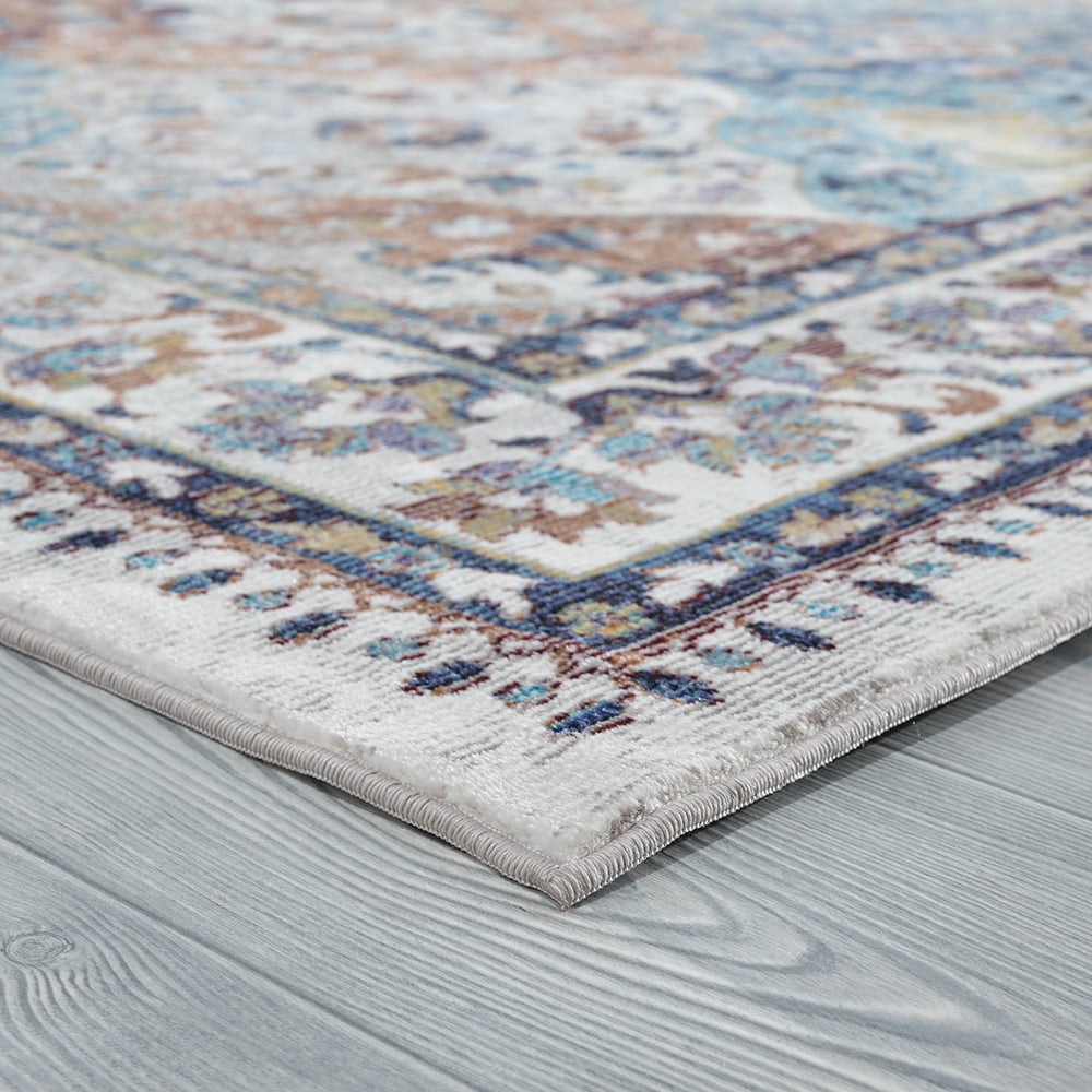 LR Home Ada 8'9" x 11'9" Multi/Beige Moroccan Indoor Area Rug