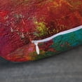 thumbnail image 6 of Throw Pillow Covers Modern Home Art Decor, 18 x 18 Inches Set of 2 Pillow Cases Decorative, Abstract Oil Painting Pillowcases for Bedroom, Living Room, Cushion Sofa, Turquoise Burnt Orange, 6 of 6