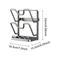 thumbnail image 3 of Multifunctional Kitchen Organizer Rack for Pot Lids, Utensils, and Cutting Boards with U-Shaped Slots, Durable Stainless Steel Countertop Storage Shelf, Space-Saving Design, 3 of 5