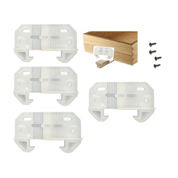 Guías para cajón E.H.C. ajustables, altura de riel de 2,5 a 3,8 cm, paquete de 4