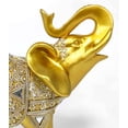 thumbnail image 4 of Dalax-9 Inches Height Gold Color Elephant Figurine Living Room Bedroom Decor Gifts for Housewarming | Birthday| Valentine's Day | Mother's Day Gift, 4 of 7