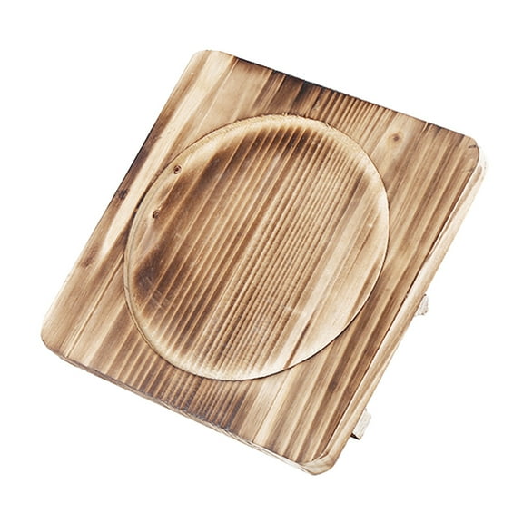 Wood Trivet with Feet Kitchen Hot Pads Natural Trivet Mat Decorative Countertops Stove Trivets for Hot Dishes Pots Bowls Pans Teapots Supplies Log Color 22X22X3CM