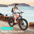 thumbnail image 5 of Gocio 750W 26" Electric Bike, 4" Fat Tire Electric Mountain Bike with 48V 13Ah Battery,Lightweight Aluminum Alloy Frame, Max 19.8Mph Adult E Bike Beach Bike Snow Bike for Adults Men UL2849 Certified, 5 of 12