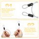thumbnail image 3 of Cable de Seguridad Uxcell, Cable de Alambre de Acero Inoxidable Trenzado Recubierto de Seguridad con Doble Lazo para Equipaje de Viaje Candado de Bicicleta Transparente 2 ft x 3/16"(4mm), 3 of 7