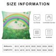 thumbnail image 6 of Awypu Rainbow St Patricks Day Decorations Pillow Covers,Spring Happy Shamrock Clover Decor Throw Pillow Covers，Lucky Farmhouse Lumbar Cushion Case for Home Couch Outdoor Sofa,2 Pcs, 6 of 6