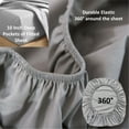 thumbnail image 4 of 1000 Thread Count Queen Extra Long, 100% Egyptian Cotton 4 PC Sheet Set 10" Deep Pocket - Chocolate, 4 of 7