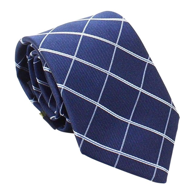Club Room Cravate Auto-Nouée à Carreaux Fins pour Hommes, Bleu, Taille Unique