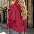 thumbnail image 5 of Josdec Button Down Hooded Sweatshirt for Women Solid Long Sleeve Cotton with Drawstring Loose Casual Overshirt Jacket S-XXL, 5 of 8