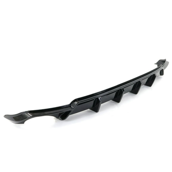 Ikon Motorsports Rear Bumper Lip Diffuser Compatible With 2022-2026 Honda Civic 4-Door Sedan, PP Gloss Black FE-C Style Rear Valance Canard Spoiler Spats