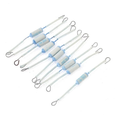 Unique Bargains 10Pcs Electronic Part 250V 15A 185 Celsius Thermal Fuse 3.3" for Rice Cooker