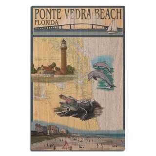 Stuart, Florida - Marlin Fishing Scene: Retro Travel Poster Wall