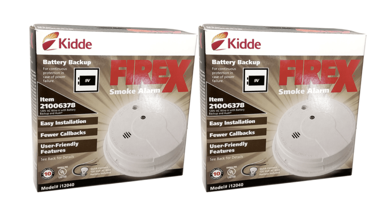 Kidde (2Pack) Fires Smoke Alarm Hardwired Battery Back Up i12040