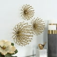 thumbnail image 4 of Uttermost Aga Contemporary Metal Wall Decor in Plated Gold (Set of 3), 4 of 7