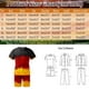 thumbnail image 4 of Playeras De Compresión Para Hombre, Conjunto De Dos Piezas De Camiseta Y Pantalones Cortos De Manga Corta Con Estampado Completo De Alemania Para Hombre Y Conjunto De Camisa Y Pantalón Corto., 4 of 9