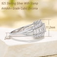 thumbnail image 3 of Wuziwen Emerald Cut Wedding Bands for Women Engagement Rings for Her 925 Sterling Silver Eternity Rings Size 5, 3 of 8