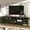Black, variant on U-Can 70.8'' Modern TV Stand for TVs up to 75 Inches, Entertainment Center with Storage Space, Sliding Doors, Adjustable Shelves and Metal Frame, Mid Century Modern Media TV Console Table for Living