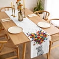thumbnail image 6 of Funny Lions Cotton Linen Table Runner for Dining Kitchen, Modern Abstract Art Colorful Love Hearts Wedding Outdoor Party Tablerunners Decoration, Dresser Scarf Coffee Tablecloth Runners 13x70 Inches, 6 of 9
