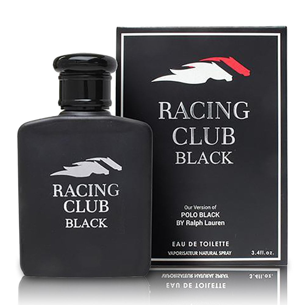 Racing Club Black Eau De Toilette Spray 3.4Oz with Luxury Suede Pouch, Men  Cologne, Casual Daily Cologne-P 