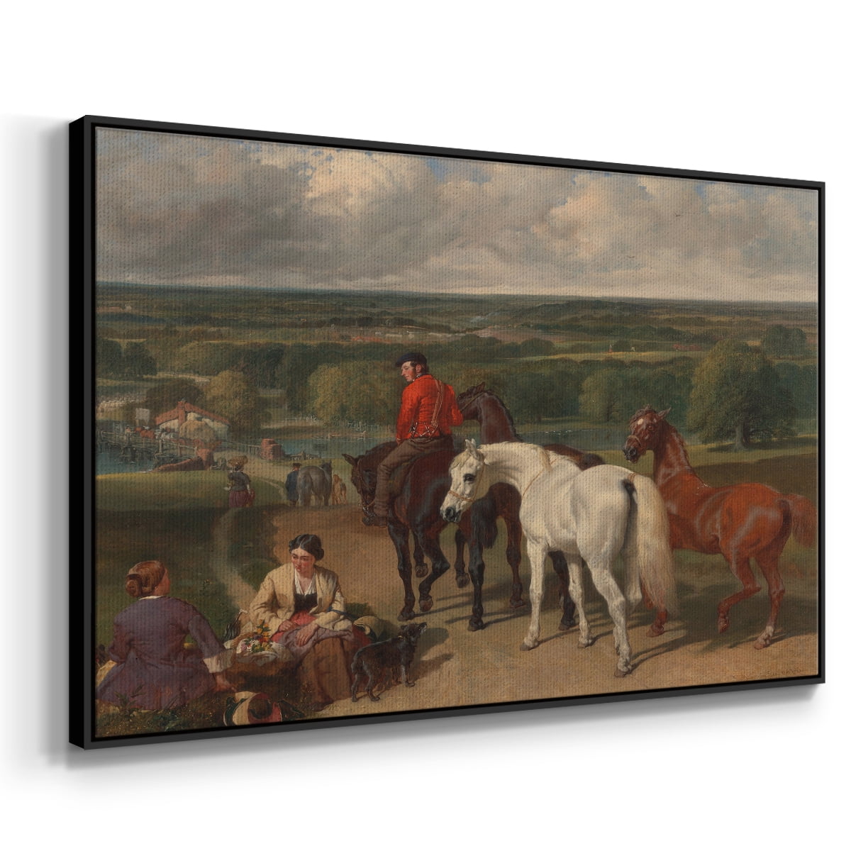 Vintage Animal Print-XLVII By Wexford Home Framed in Black Wood Gallery Wrapped Canvas 27 in. x 41 in.
