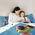 thumbnail image 4 of Feelyou Kawaii Jungle Frog Bedding Comforter Set 7pcs for Child, Fashion Artwork Queen Bedding Sets, Cartoon Animal Theme Reversible Queen Sheet Sets, Microfiber Bedroom Decor, 4 of 7
