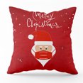 thumbnail image 1 of Funda de almohada de Navidad Máscara de Papá Noel Árbol de Navidad Copo de nieve Piel de melocotón Impreso Sofá Funda de almohada Wmkox8yii HFSH4109, 1 of 2